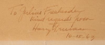 Lot #139 Harry S. Truman Signed Print - Image 2