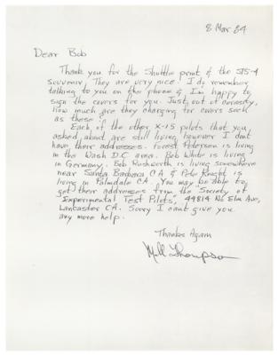 Lot #512 Milt Thompson Signed Photograph and Autograph Letter Signed - Image 2