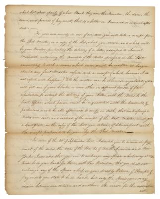 Lot #158 Alexander Hamilton Letter Signed as Treasury Secretary - Image 2