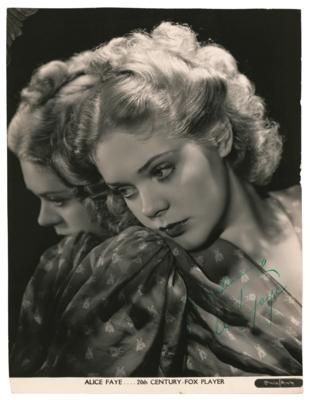Lot #753 Alice Faye Signed Photograph - Image 1