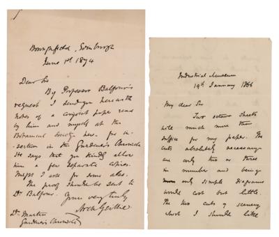Lot #270 Archibald Geikie (2) Autograph Letters Signed - Image 1