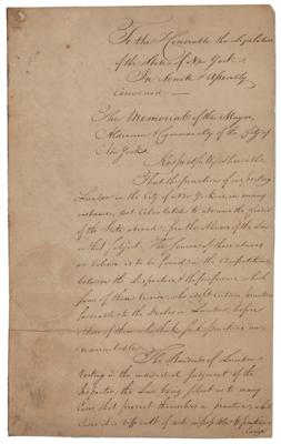 Lot #238 DeWitt Clinton Letter Signed - Image 1