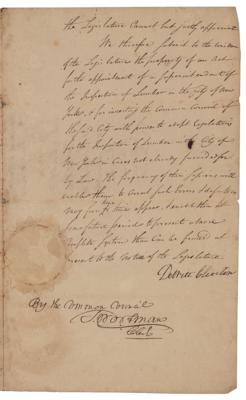 Lot #238 DeWitt Clinton Letter Signed - Image 3