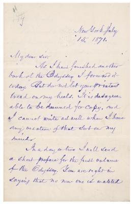 Lot #585 William Cullen Bryant: Bryant translates Homer: 
