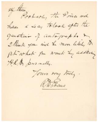 Lot #429 Robley D. Evans Autograph Letter Signed - Image 2