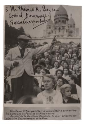 Lot #635 Gustave Charpentier Signed Photograph with Autograph Musical Quotation Signed - Image 1