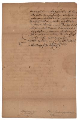 Lot #359 Prince Ludwig von Anhalt-Köthen Document Signed - Image 2
