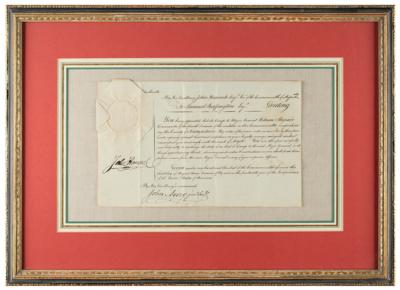 Lot #152 John Hancock Document Signed - Image 1