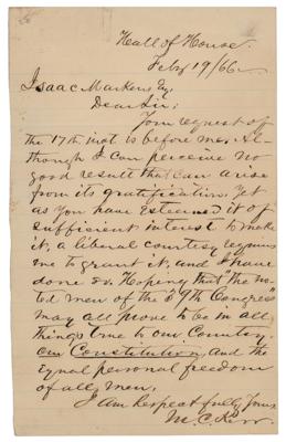 Lot #300 Michael C. Kerr Autograph Letter Signed - Image 1