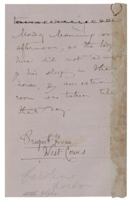 Lot #339 Caroline Norton Autograph Letter Signed - Image 4