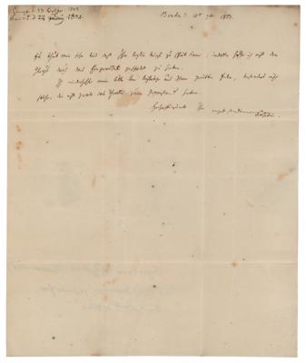 Lot #597 August von Kotzebue Autograph Letter Signed - Image 1