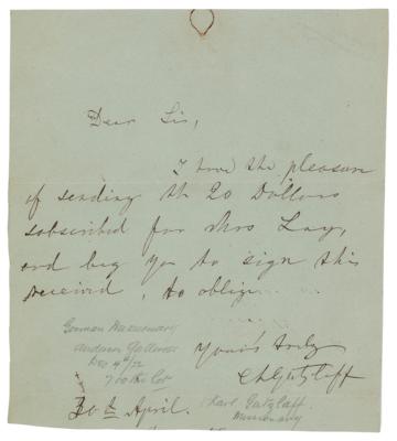 Lot #278 Karl Gutzlaff Autograph Letter Signed