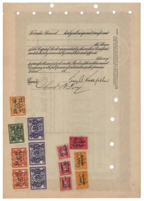 Lot #370 Percy A. Rockefeller Signed Stock Certificate - Image 2
