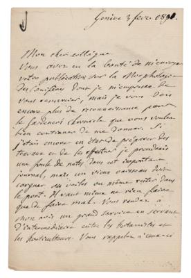 Lot #226 Alphonse Pyramus de Candolle Autograph Letter Signed - Image 1