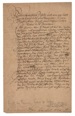 Lot #260 Ernest I, Duke of Saxe-Gotha Letter Signed - Image 2