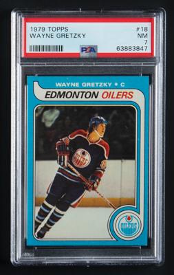 Lot #876 1979 Topps #18 Wayne Gretzky RC PSA NM 7 - Image 1