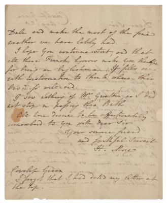 Lot #602 Hannah More Autograph Letter Signed - Image 2