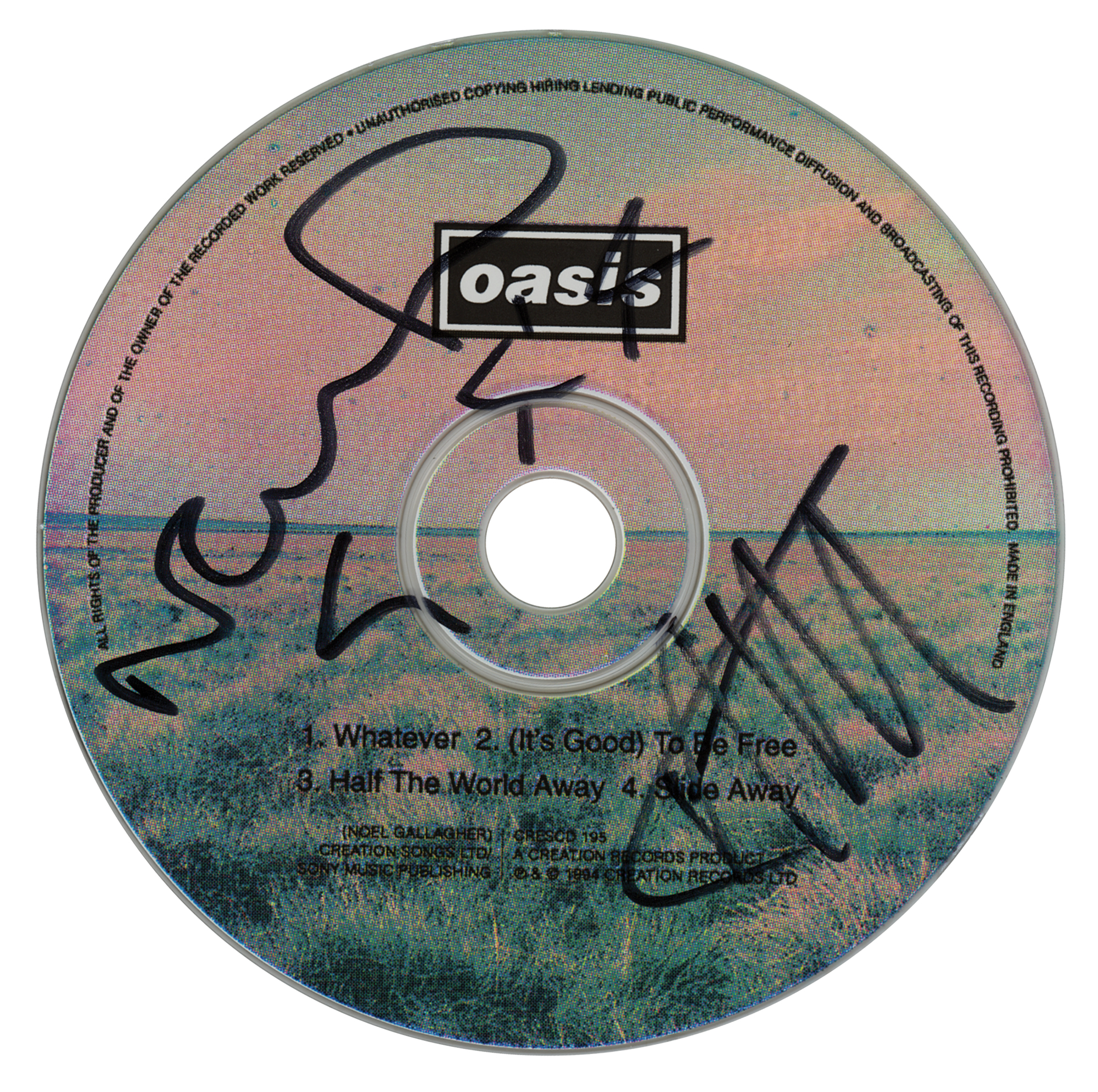 Lot #628 Oasis: Noel Gallagher Handwritten Lyrics (13) for Definitely Maybe, with CD Signed by the Gallagher Brothers - Image 6