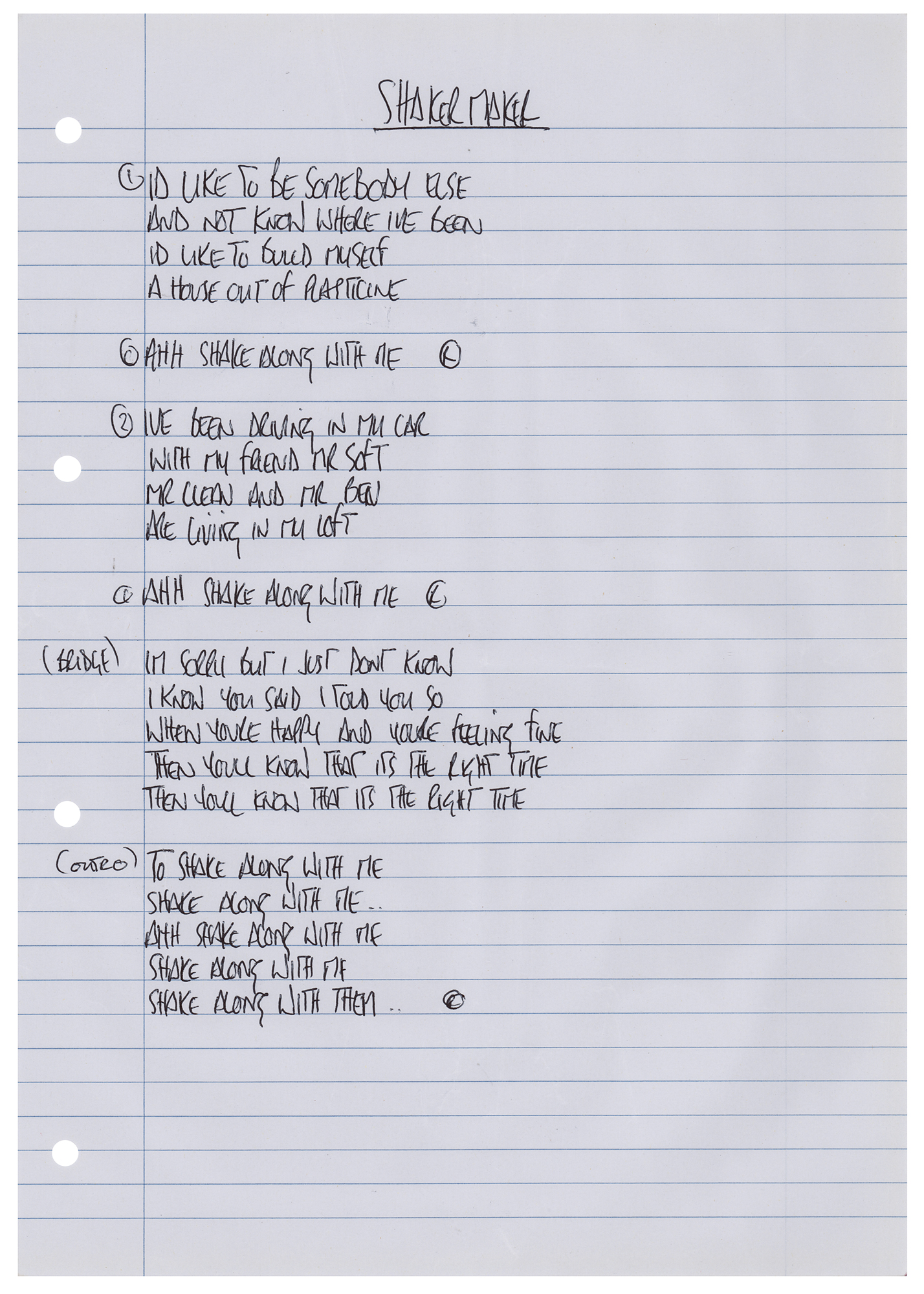 Lot #628 Oasis: Noel Gallagher Handwritten Lyrics (13) for Definitely Maybe, with CD Signed by the Gallagher Brothers - Image 8