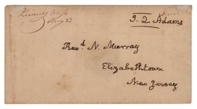 Lot #5 John Quincy Adams Signed Free Frank - Image 1