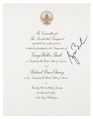Lot #53 George W. Bush and Dick Cheney (2) Signed Inaugural Items - Image 1