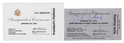 Lot #53 George W. Bush and Dick Cheney (2) Signed Inaugural Items - Image 2