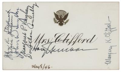Lot #134 Harry and Bess Truman Signed White House