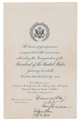 Lot #137 Harry S. Truman: Truman signs an