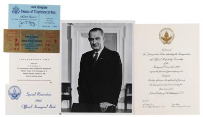 Lot #88 Lyndon and Lady Bird Johnson Signed Inaugural Ball Invitation - Image 2