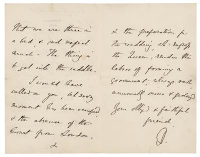 Lot #253 Benjamin Disraeli: 