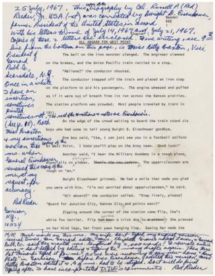 Lot #18 Dwight D. Eisenhower: Eisenhower remarks at length on a Col. Reeder's juvenile biography, 