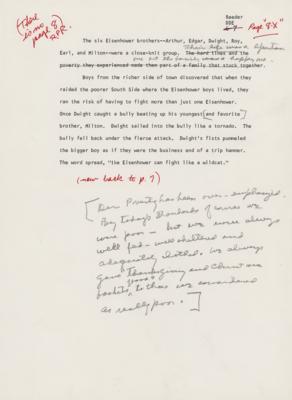 Lot #18 Dwight D. Eisenhower: Eisenhower remarks at length on a Col. Reeder's juvenile biography, 
