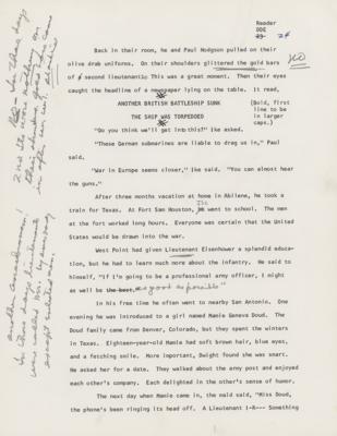 Lot #18 Dwight D. Eisenhower: Eisenhower remarks at length on a Col. Reeder's juvenile biography, 