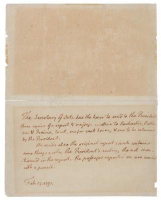 Lot #3 Thomas Jefferson Autograph Letter Signed to George Washington - Image 2