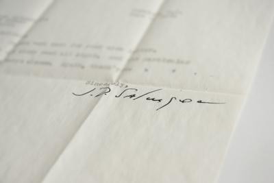 Lot #578 J. D. Salinger: Salinger refers to an 