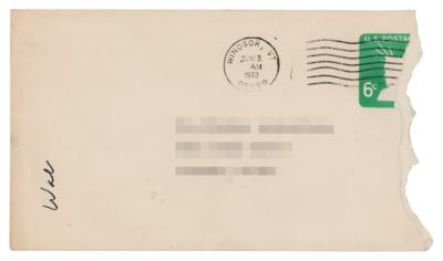 Lot #578 J. D. Salinger: Salinger refers to an 