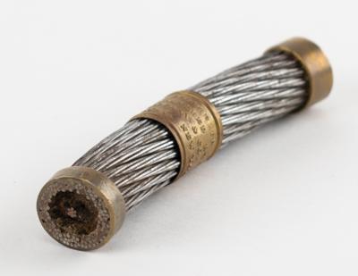 Lot #175 Cyrus W. Field: Transatlantic Telegraph Cable Relic by Tiffany's: Segment of the first transatlantic telegraph line, as presented by Tiffany's - Image 1