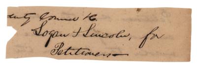 Lot #9 Abraham Lincoln Signature - Image 1