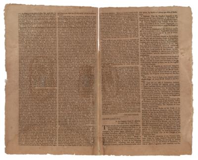 Lot #153 John Hancock: Stamp Act: Early Revolutionary New York newspaper addressing Boston merchants and their boycott of British goods 