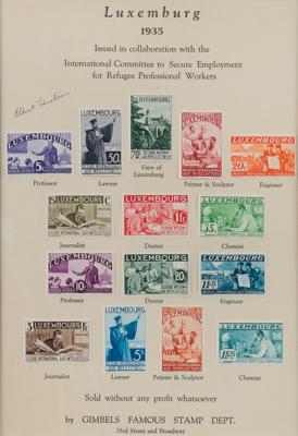 Lot #173 Albert Einstein Signed Stamp Sheet - Image 3