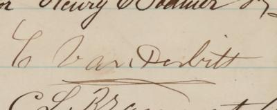 Lot #170 Cornelius Vanderbilt Signed Ledger - Image 2