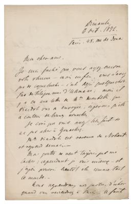 Lot #579 Ivan Turgenev Autograph Letter Signed - Image 1