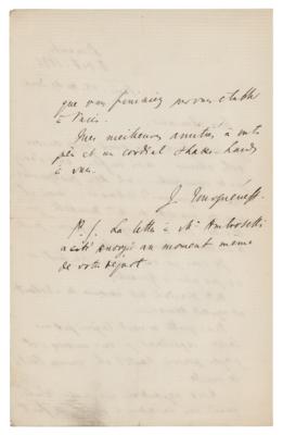 Lot #579 Ivan Turgenev Autograph Letter Signed - Image 2