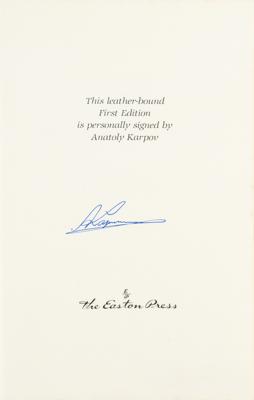 Lot #901 Anatoly Karpov Signed Book - Image 2