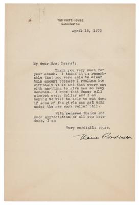 Lot #128 Eleanor Roosevelt: The first lady to Mrs. William Randolph Hearst: 