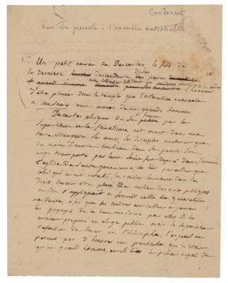 Lot #242 Marquis de Condorcet Handwritten Manuscript - Image 1