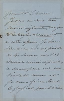 Lot #262 Eugenie de Montijo Autograph Letter Signed - Image 2