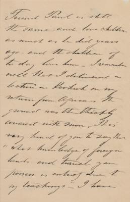 Lot #256 Paul Du Chaillu Autograph Letter Signed - Image 2