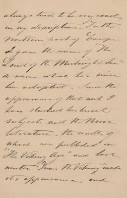 Lot #256 Paul Du Chaillu Autograph Letter Signed - Image 3