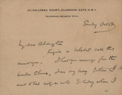 Lot #581 H. G. Wells Autograph Letter Signed - Image 1